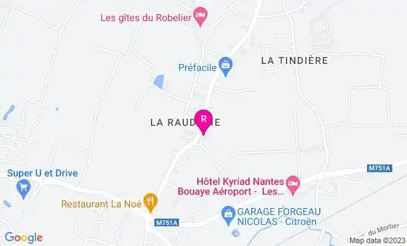Localisation Auberge La Grignotière