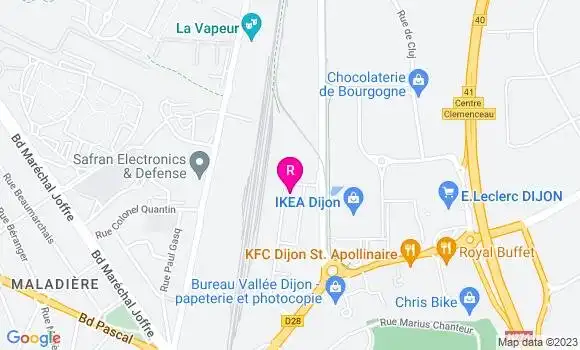 Localisation Brasserie du Marché de Gros
