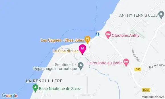 Localisation Restaurant  Le Clos du Lac