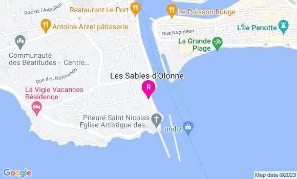 Localisation Restaurant  Au Bout du Quai