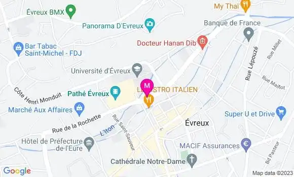 Localisation Restaurant Bar Le Seven