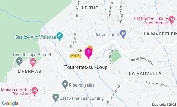Localisation Restaurant  La Cave de Tourrettes