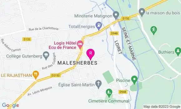 Localisation Restaurant  La Table des Artistes