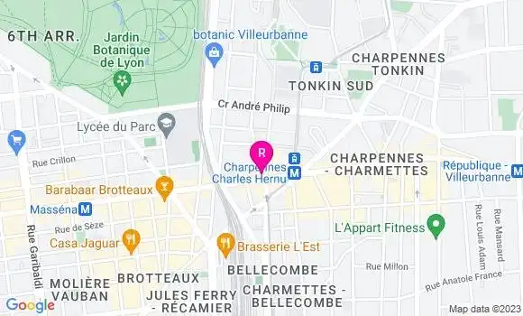 Localisation Brasserie des Deux Avenues