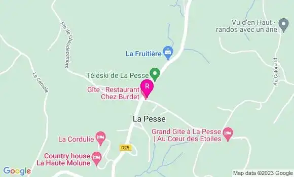 Localisation Restaurant  Chez Burdet