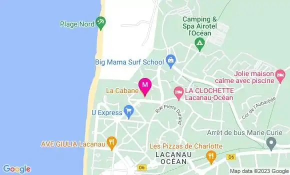 Localisation Restaurant  La Cabane