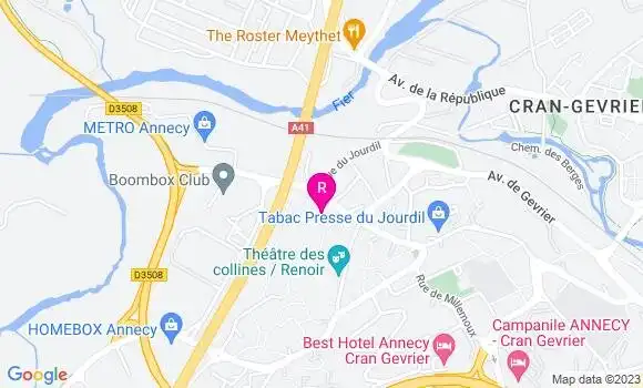 Localisation Restaurant  Jardin sur Court