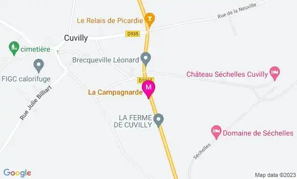 Localisation Restaurant  La Campagnarde