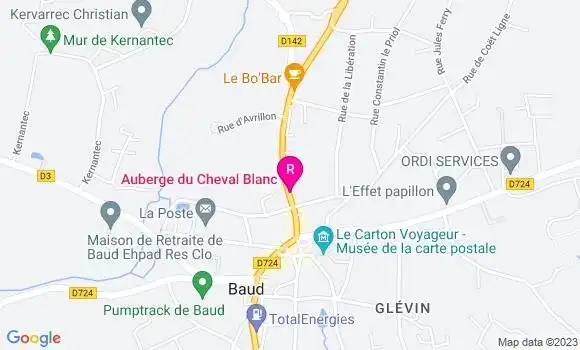 Localisation Auberge du Cheval Blanc
