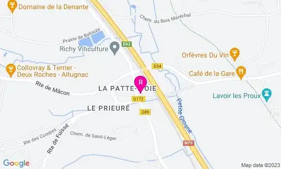 Localisation Restaurant  La Patte d