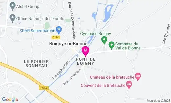 Localisation Restaurant  Au Pont de Boigny