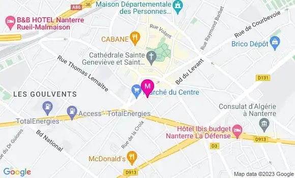 Localisation Restaurant Bar La Chope des Halles