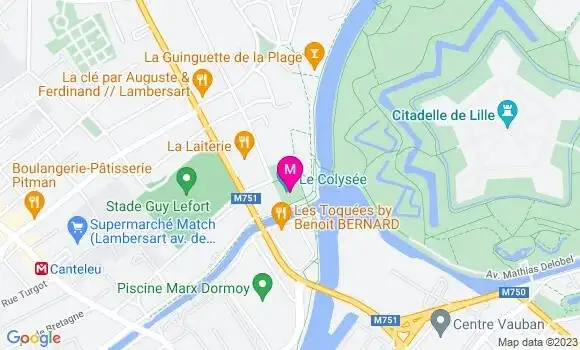 Localisation Restaurant  La Table du Colysée