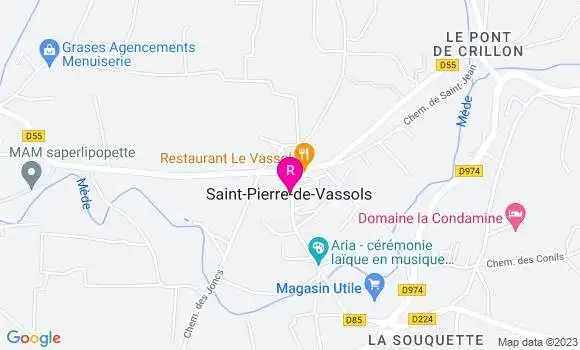 Localisation Restaurant  Le Vassol