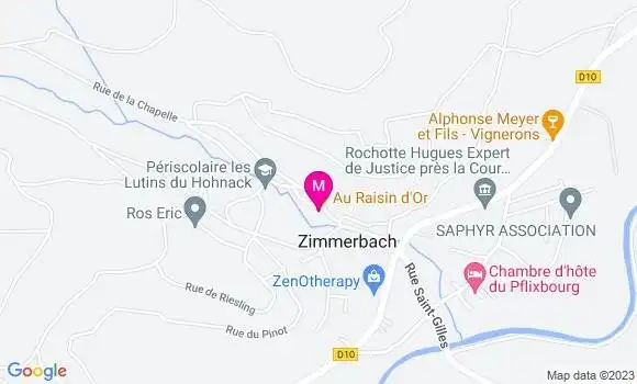 Localisation Restaurant Alsacien Au Raisin d