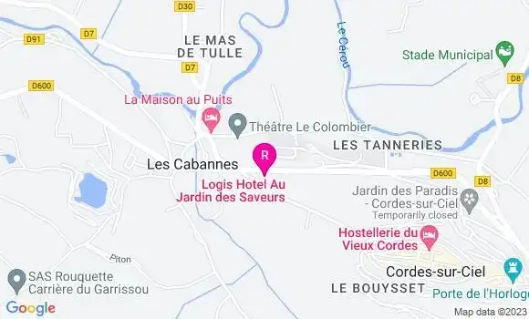 Localisation Restaurant  Au Jardin des Saveurs