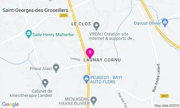Localisation Restaurant  Le Relais des Groseillers