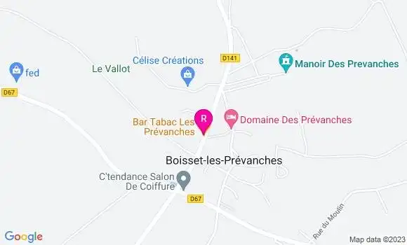 Localisation Restaurant  Les Prévanches
