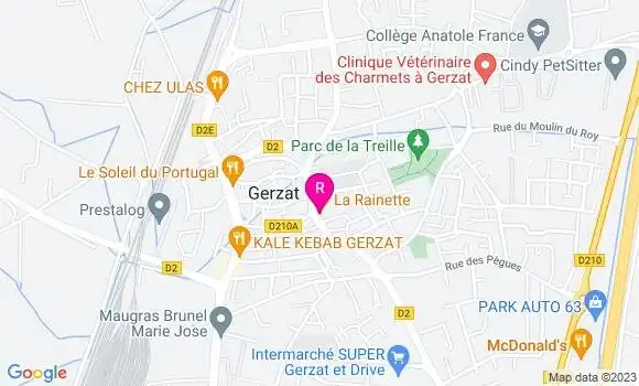 Localisation Restaurant  La Rainette