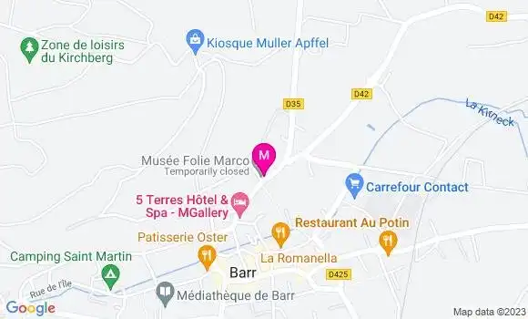 Localisation Restaurant Alsacien Caveau Folie Marco