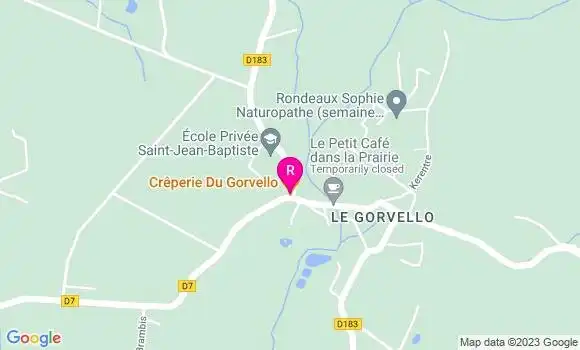 Localisation Crêperie du Gorvello
