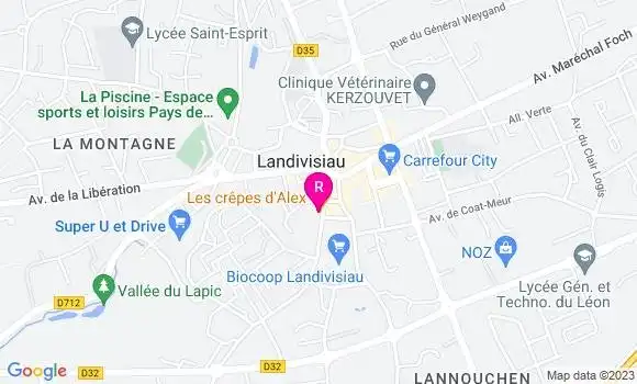 Localisation Crêperie Les Crêpes d