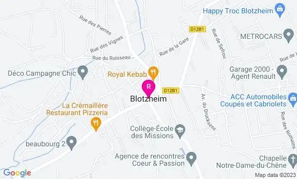 Localisation Pizzeria La Crémaillère
