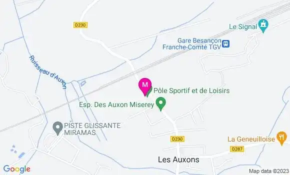 Localisation Le Bistrot des Auxons
