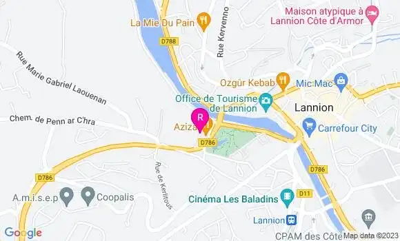 Localisation Restaurant  Aziza