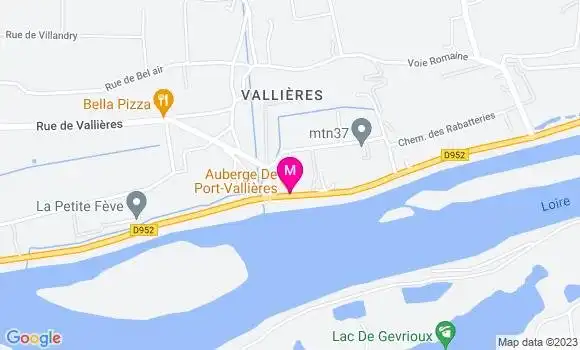 Localisation Auberge de Port Vallières