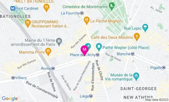 Localisation Brasserie Le Moncey