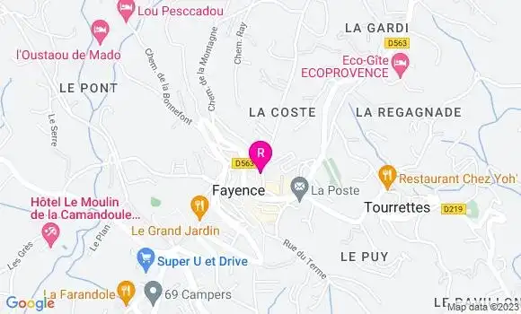 Localisation Restaurant  La Farigoulette