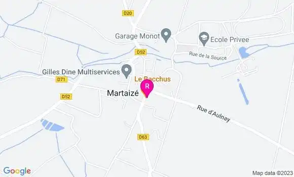 Localisation Restaurant  Le Bacchus