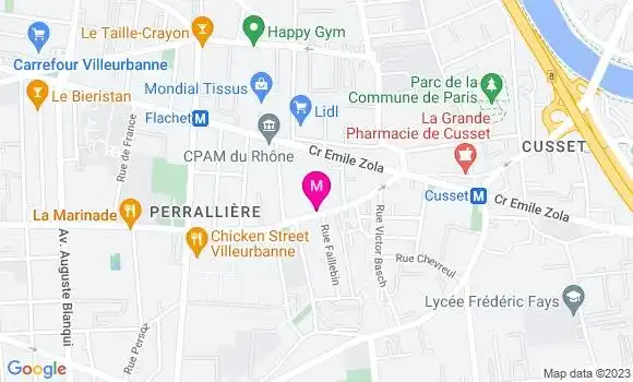 Localisation Restaurant Bar Les Glycines