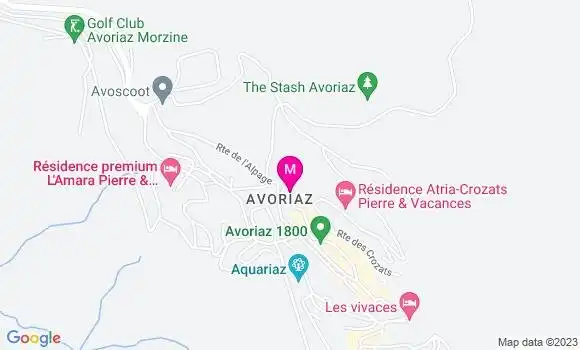Localisation Restaurant  La Folie Douce Avoriaz