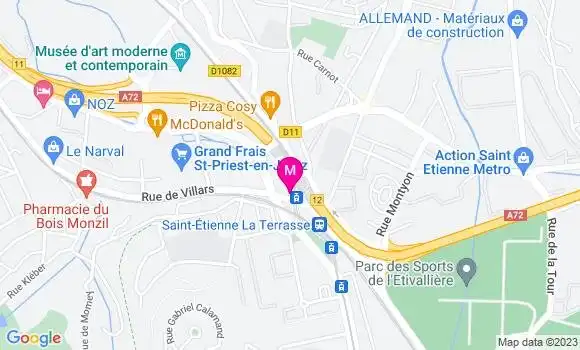 Localisation Restaurant  Les Terrasses de Bacchus