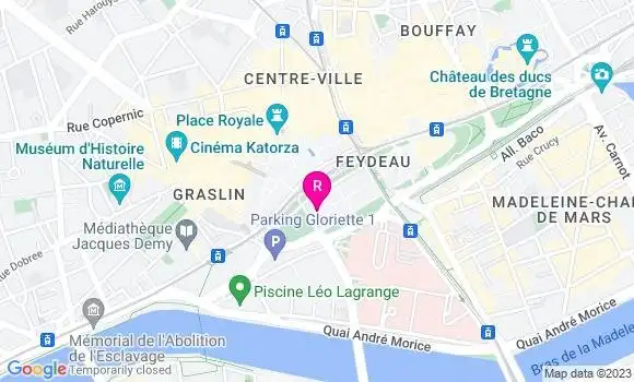 Localisation Restaurant Bar Au Vestiaire