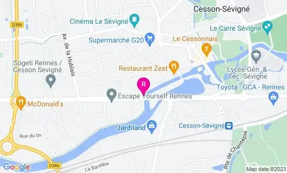 Localisation Restaurant  Le Boeuf sur le Pont