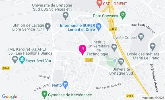 Localisation Crêperie Tréhin le Corre