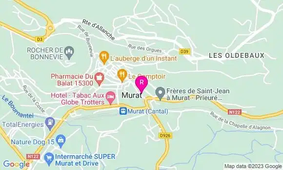 Localisation Restaurant  La Table des Volcans