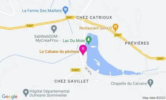 Localisation Restaurant  La Cabane du Pêcheur