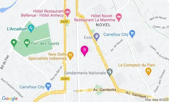 Localisation Pizzeria La Flamme d