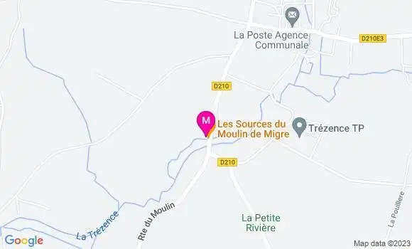 Localisation Restaurant  Les Sources du Moulin de Migre