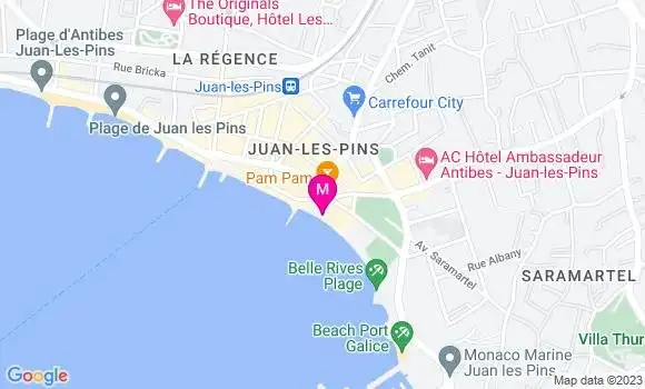 Localisation Restaurant  Cap Riviera