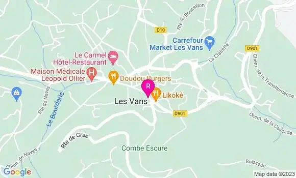 Localisation Restaurant  La Feuille de Chou
