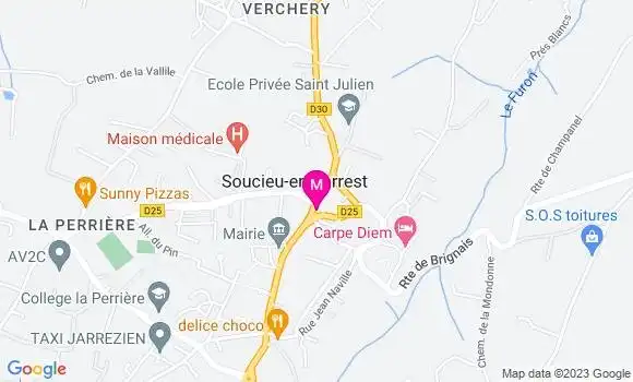 Localisation Pizzeria La Belle Etoile