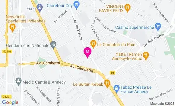 Localisation Restaurant  Le Veyrier