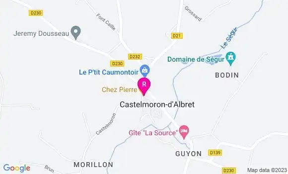 Localisation Café Chez Pierre