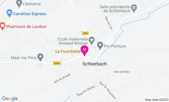 Localisation Restaurant  La Fourchette