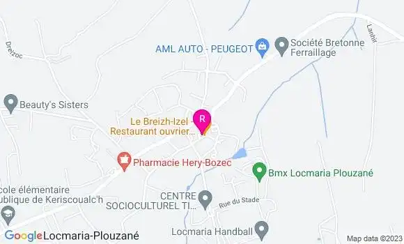 Localisation Restaurant  Le Breizh Izel